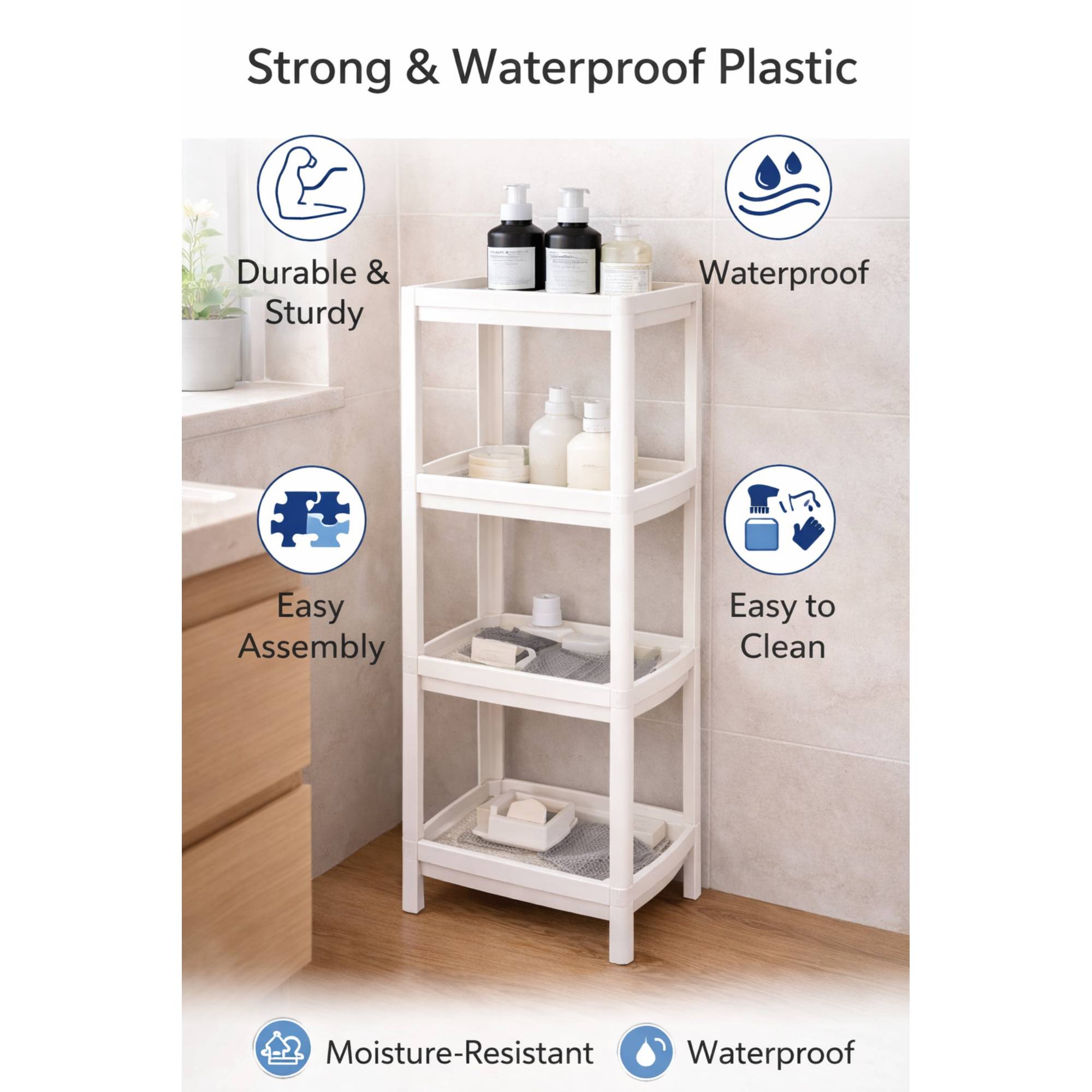 4 Layer Multipurpose Plastic Rack - Image 2