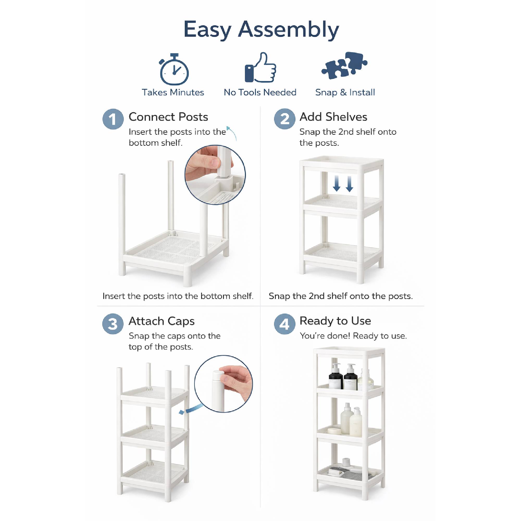 4 Layer Multipurpose Plastic Rack - Image 3