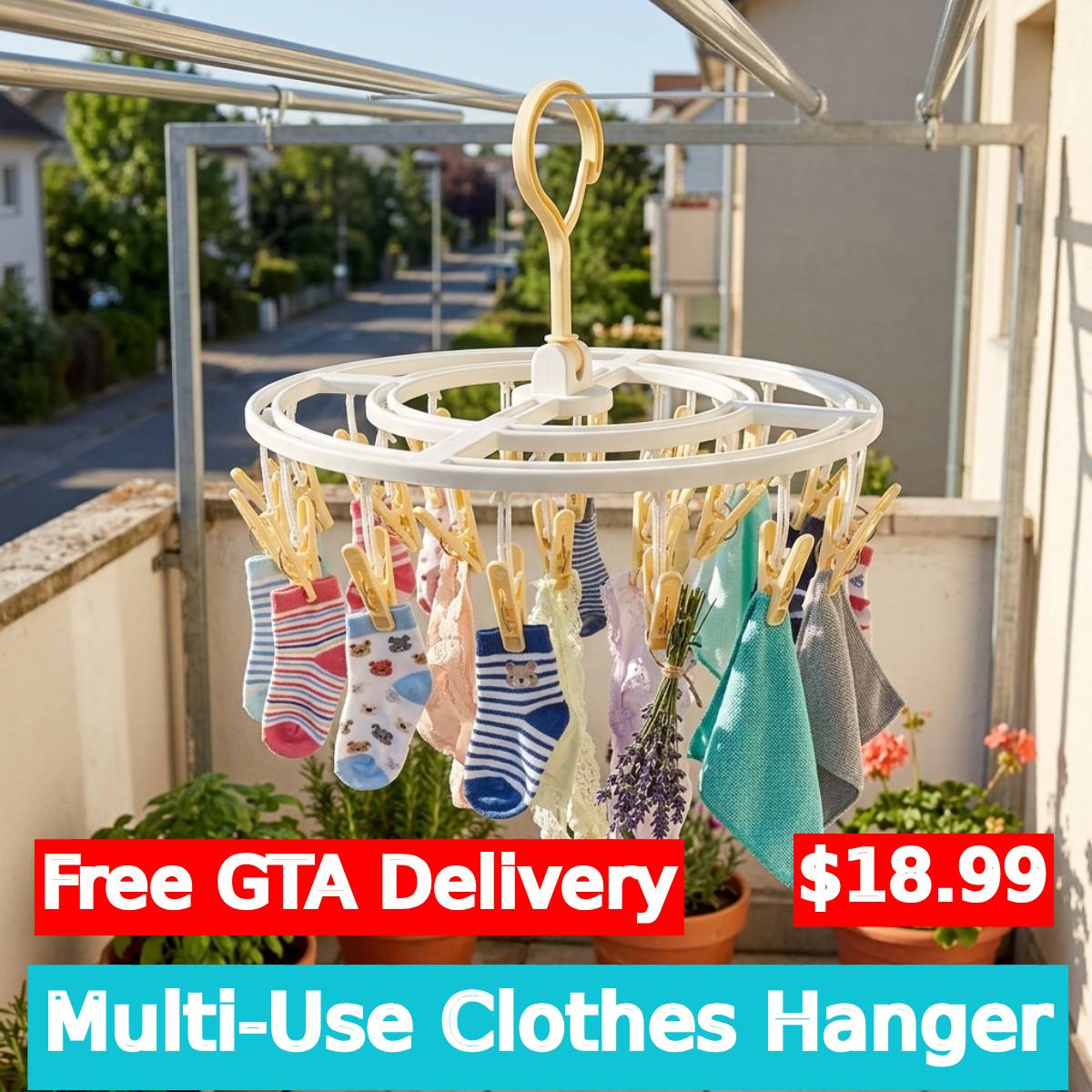 Multi-use clothes hanger space saving closet organizer for pants and shirts